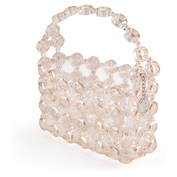 SWAROVSKI Somnia Handmade Crystal Beaded Jewel Occasion Bag Gold-tone plated NWT - Picture 3 of 4